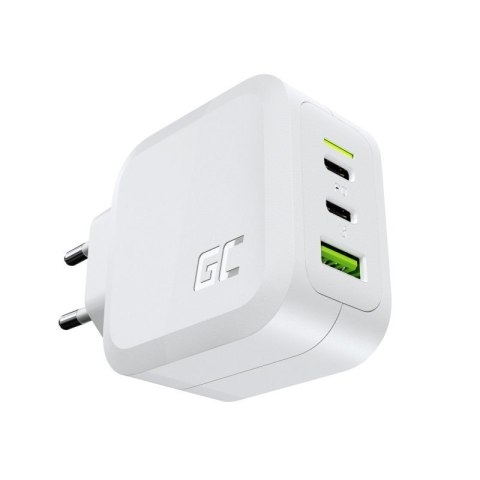 GREEN CELL ŁADOWARKA MULTI USB GAN GC POWERGAN 65W PD 3.0 QC 3.0 2XUSB-C 1XUSB-A BIAŁA GREEN CELL ŁADOWARKA MULTI USB GAN GC POWERGAN 65W PD 3.0 QC 3.0 2XUSB-C 1XUSB-A BIAŁA