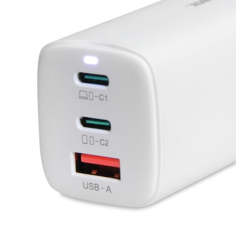 ŁADOWARKA SIECIOWA I-BOX C-65 GAN PD65W KABEL, BIAŁA ŁADOWARKA SIECIOWA I-BOX C-65 GAN PD65W KABEL, BIAŁA