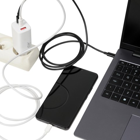 ŁADOWARKA SIECIOWA I-BOX C-65 GAN PD65W KABEL, BIAŁA ŁADOWARKA SIECIOWA I-BOX C-65 GAN PD65W KABEL, BIAŁA
