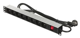 Listwa zasilająca A-LAN PZ081U (8 x UTE; 16 A (3680 W); 1,8m; kolor czarny)