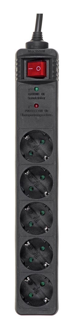 Listwa zasilająca ENERGENIE SPG5-C-10 (5 x VDE; 3m; kolor czarny) Listwa zasilająca ENERGENIE SPG5-C-10 (5 x VDE; 3m; kolor czarny)