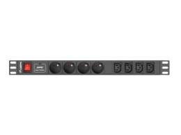 Listwa zasilająca Lanberg PDU-04E04I-0200-IEC-BK (8 x UTE; 2m; kolor czarny)