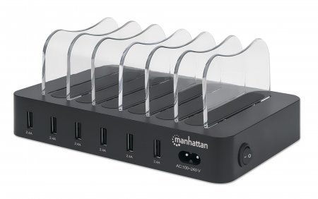 MANHATTAN 6-PORTOWA STACJA ZASILAJĄCA 6X USB-A 5V MANHATTAN 6-PORTOWA STACJA ZASILAJĄCA 6X USB-A 5V