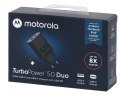 Motorola Charger TurboPower 50W Duo USB-C + USB-A  w/ USB-C cable, Black