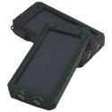 POWERNEED POWER BANK Z PANELEM SOLARNYM 12000MAH LI-POLY, PV 1W, 2X USB 2A, LATARKA LED, ZAPALNICZKA, POMARAŃCZOWY, S12000Y