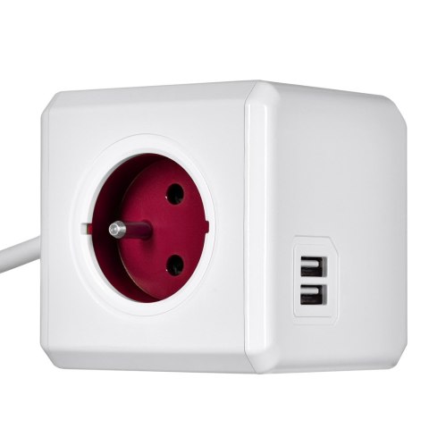 Przedłużacz allocacoc PowerCube Extended USB 2402RD/FREUPC (1,5m; kolor czerwony) Przedłużacz allocacoc PowerCube Extended USB 2402RD/FREUPC (1,5m; kolor czerwony)