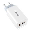 SAVIO ŁADOWARKA SIECIOWA GAN 65W BIAŁA LA-07