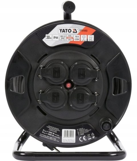 YATO PRZEDŁUŻACZ BĘBNOWY 30M 3 X 1,5MM2 YATO PRZEDŁUŻACZ BĘBNOWY 30M 3 X 1,5MM2
