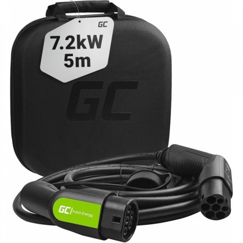 GREEN CELL Kabel do samochodu elektrycznego TYPE 2 32A, 7,2KW, 5M GREEN CELL Kabel do samochodu elektrycznego TYPE 2 32A, 7,2KW, 5M