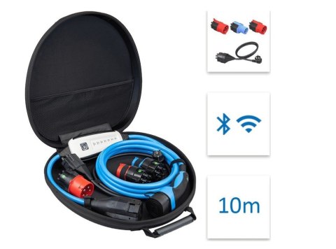 NRGkick 32A Zestaw optymalny GSM/GPS/SIM 10m Ładowarka mobilna do samochodu elektrycznego NRGkick 32A Zestaw optymalny GSM/GPS/SIM 10m Ładowarka mobilna do samochodu elektrycznego