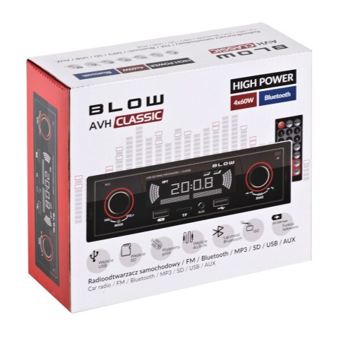 Radio samochodowe BLOW CLASSIC 78-287# (Bluetooth, USB + AUX + karty SD) Radio samochodowe BLOW CLASSIC 78-287# (Bluetooth, USB + AUX + karty SD)