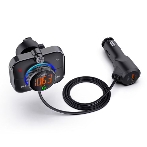 SAVIO TR-14 TRANSMITER SAMOCHODOWY FM Z BLUETOOTH I ŁADOWARKĄ,QUICK CHARGE 3.0 I POWER DELIVERY, RED. SZUMÓW SAVIO TR-14 TRANSMITER SAMOCHODOWY FM Z BLUETOOTH I ŁADOWARKĄ,QUICK CHARGE 3.0 I POWER DELIVERY, RED. SZUMÓW