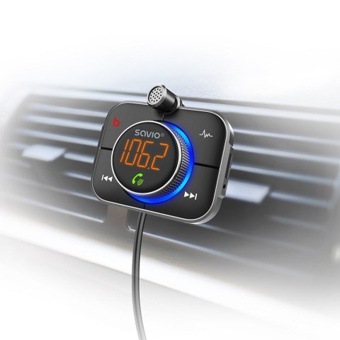 SAVIO TR-14 TRANSMITER SAMOCHODOWY FM Z BLUETOOTH I ŁADOWARKĄ,QUICK CHARGE 3.0 I POWER DELIVERY, RED. SZUMÓW SAVIO TR-14 TRANSMITER SAMOCHODOWY FM Z BLUETOOTH I ŁADOWARKĄ,QUICK CHARGE 3.0 I POWER DELIVERY, RED. SZUMÓW