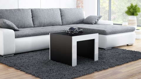 Stolik/ława TESS 60 czarny/ biały połysk Stolik/ława TESS 60 czarny/ biały połysk