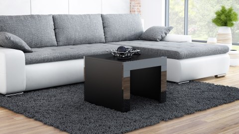 Stolik/ława TESS 60 czarny/ czarny połysk Stolik/ława TESS 60 czarny/ czarny połysk