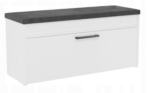 Szafka na buty ze schowkiem PARMA 100x35xH49 biel Szafka na buty ze schowkiem PARMA 100x35xH49 biel
