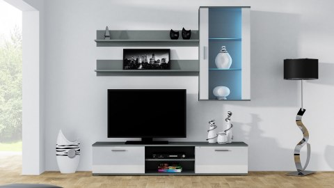 Zestaw SOHO 5 (RTV180 + Wit.Wisz + Półki) SZ/BI POŁ Zestaw SOHO 5 (RTV180 + Wit.Wisz + Półki) SZ/BI POŁ