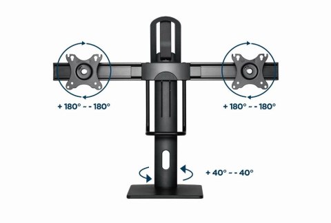 GEMBIRD STOJAK BIURKOWY NA DWA MONITORY Z REGULACJĄ WYSOKOŚCI 17-27, VESA 100X100MM, DO 6 KG GEMBIRD STOJAK BIURKOWY NA DWA MONITORY Z REGULACJĄ WYSOKOŚCI 17-27, VESA 100X100MM, DO 6 KG