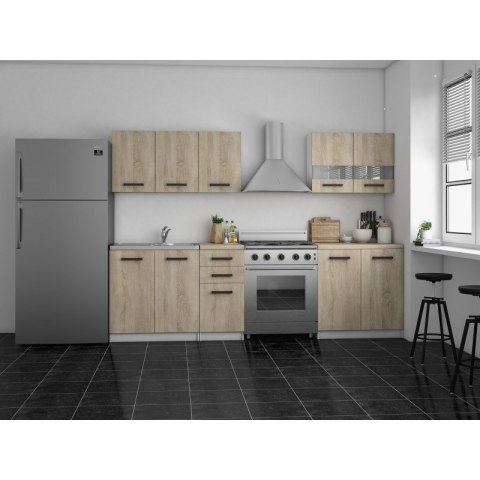 KUCHNIA SET 2M BIAŁY MAT/ SONOMA KUCHNIA SET 2M BIAŁY MAT/ SONOMA