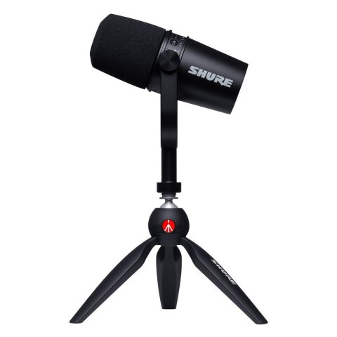 Shure MV7-K-BNDL - Mikrofon lektorski/wokalny ze złączem XLR/USB-C Czarny + statyw biurkowy Shure MV7-K-BNDL - Mikrofon lektorski/wokalny ze złączem XLR/USB-C Czarny + statyw biurkowy