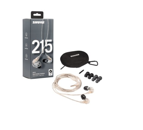 Shure SE215-CL-EFS - Słuchawki douszne, odłączany kabel, przezroczyste Shure SE215-CL-EFS - Słuchawki douszne, odłączany kabel, przezroczyste