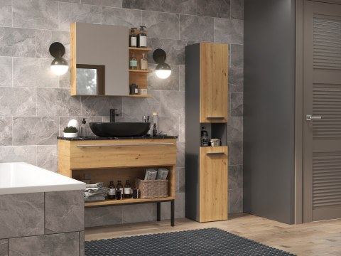 Szafka łazienkowa NEL I 31x30xH174 antracyt/artisan Szafka łazienkowa NEL I 31x30xH174 antracyt/artisan