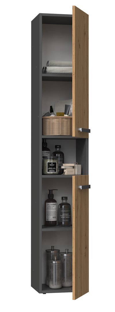 Szafka łazienkowa NEL I 31x30xH174 antracyt/artisan Szafka łazienkowa NEL I 31x30xH174 antracyt/artisan