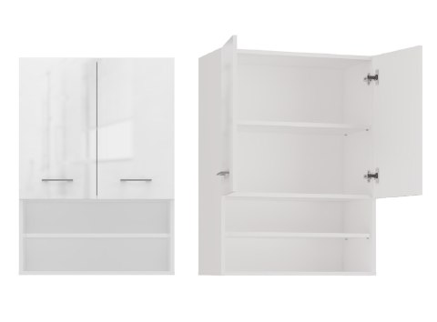 Szafka nad pralkę POLA MINI DK 64x30xH90 biel połysk Szafka nad pralkę POLA MINI DK 64x30xH90 biel połysk