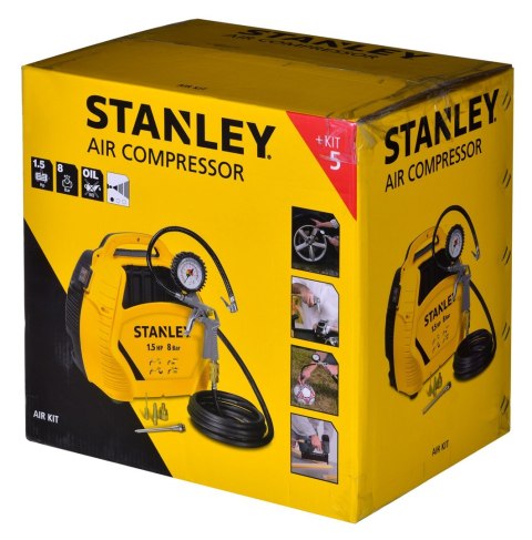 Sprężarka bezolejowa AIR KIT OL 1,1KW 8 BAR STANLEY Sprężarka bezolejowa AIR KIT OL 1,1KW 8 BAR STANLEY