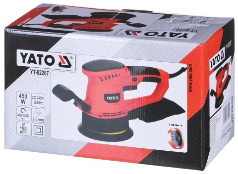 Szlifierka mimośrodowa 450W 150mm YT-82207 YATO Szlifierka mimośrodowa 450W 150mm YT-82207 YATO