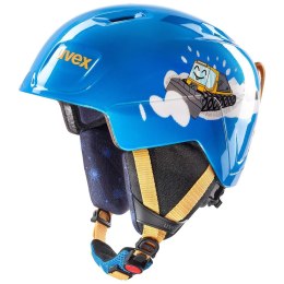 Kask narciarski dziecięcy Uvex Manic Caterpillar niebieski 46-50