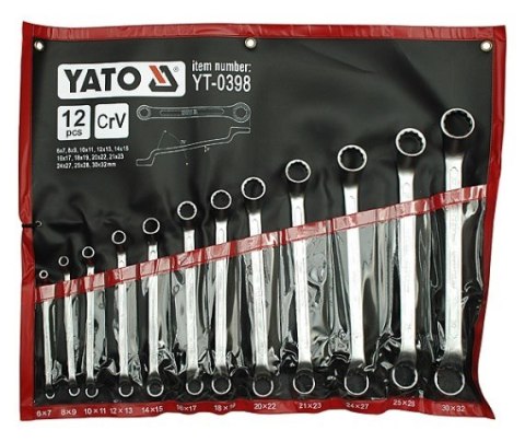 YATO KLUCZE OCZKOWE ODGIĘTE 6-32MM ZESTAW 12 SZT YATO KLUCZE OCZKOWE ODGIĘTE 6-32MM ZESTAW 12 SZT