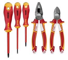 Zestaw 3 wkrętaków FELO - Ergonic VDE + obcinaczki oraz kombinerki VDE