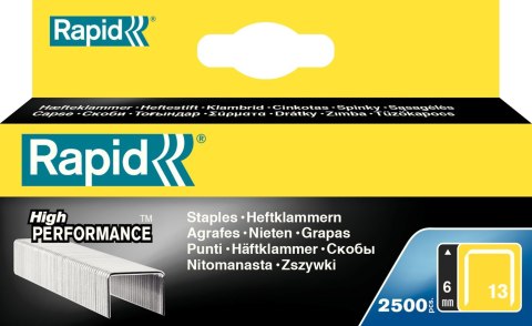 Zszywki high performance 13/6 galv. 2500 sztuk Zszywki high performance 13/6 galv. 2500 sztuk
