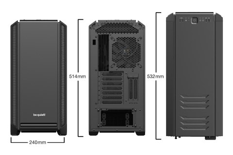 Obudowa BE QUIET! SILENT BASE 601 BGW26 (ATX, Extended ATX, Mini ATX, Mini ITX; kolor czarny) Obudowa BE QUIET! SILENT BASE 601 BGW26 (ATX, Extended ATX, Mini ATX, Mini ITX; kolor czarny)