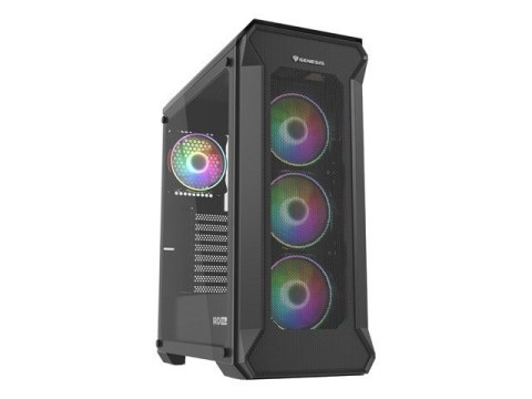 Obudowa NATEC Genesis Irid 505 ARGB NPC-1518 (ATX, Micro ATX, Mini ITX; kolor czarny) Obudowa NATEC Genesis Irid 505 ARGB NPC-1518 (ATX, Micro ATX, Mini ITX; kolor czarny)