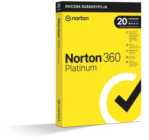 NORTON 360 PLATINUM 100GB PL 1 USER 20 DEVICE 12MO GENERIC RET DRMKEY FTP NORTON 360 PLATINUM 100GB PL 1 USER 20 DEVICE 12MO GENERIC RET DRMKEY FTP