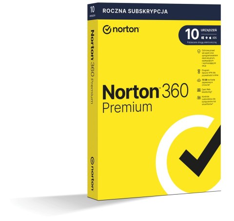 Norton 360 Premium 10D/12M ESD (NIE WYMAGA KARTY) Norton 360 Premium 10D/12M ESD (NIE WYMAGA KARTY)