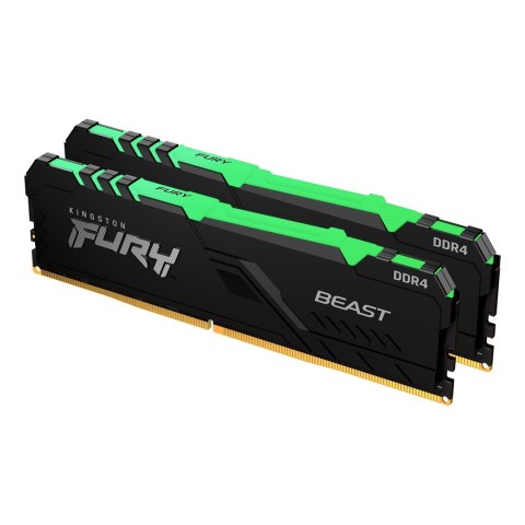 Kingston FURY DDR4 16GB (2x8GB) 3200MHz CL16 Beast Black RGB Kingston FURY DDR4 16GB (2x8GB) 3200MHz CL16 Beast Black RGB
