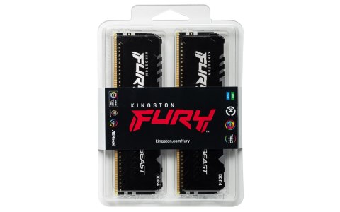 Kingston FURY DDR4 16GB (2x8GB) 3600MHz CL17 Beast Black RGB Kingston FURY DDR4 16GB (2x8GB) 3600MHz CL17 Beast Black RGB