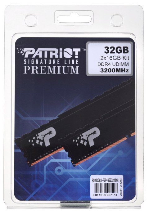 Patriot Premium Black DDR4 2x16GB 3200MHz Patriot Premium Black DDR4 2x16GB 3200MHz