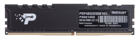 Patriot Premium Black DDR4 8GB 3200MHz 1 Rank Patriot Premium Black DDR4 8GB 3200MHz 1 Rank