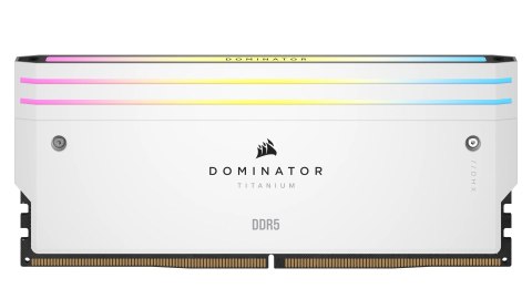 Pamięć DDR5 Corsair DOMINATOR TITANIUM RGB 64GB (2x32 GB) WHITE 6600 MT/s CL32 Intel XMP Pamięć DDR5 Corsair DOMINATOR TITANIUM RGB 64GB (2x32 GB) WHITE 6600 MT/s CL32 Intel XMP