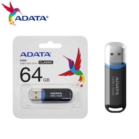 ADATA FLASHDRIVE C906 64GB USB 2.0 BLACK ADATA FLASHDRIVE C906 64GB USB 2.0 BLACK