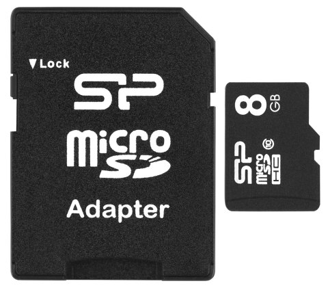 Karta pamięci Silicon Power microSDHC 8GB Class 10 + ADAPTER microSD-SD (SP008GBSTH010V10SP) Karta pamięci Silicon Power microSDHC 8GB Class 10 + ADAPTER microSD-SD (SP008GBSTH010V10SP)