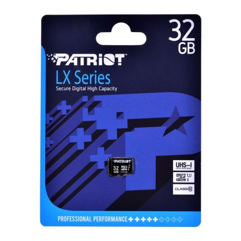 Patriot LX Series microSDHC 32GB Class 10 UHS-I Patriot LX Series microSDHC 32GB Class 10 UHS-I