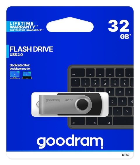 Pendrive GoodRam Twister UTS2-0320K0R11 (32GB; USB 2.0; kolor czarny) Pendrive GoodRam Twister UTS2-0320K0R11 (32GB; USB 2.0; kolor czarny)