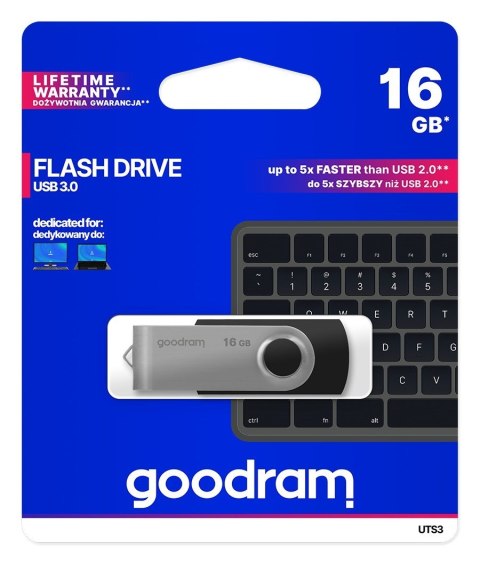 Pendrive GoodRam Twister UTS3-0160K0R11 (16GB; USB 3.0; kolor czarny) Pendrive GoodRam Twister UTS3-0160K0R11 (16GB; USB 3.0; kolor czarny)