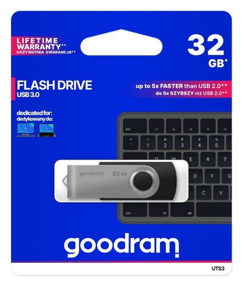 Pendrive GoodRam Twister UTS3-0320K0R11 (32GB; USB 3.0; kolor czarny) Pendrive GoodRam Twister UTS3-0320K0R11 (32GB; USB 3.0; kolor czarny)