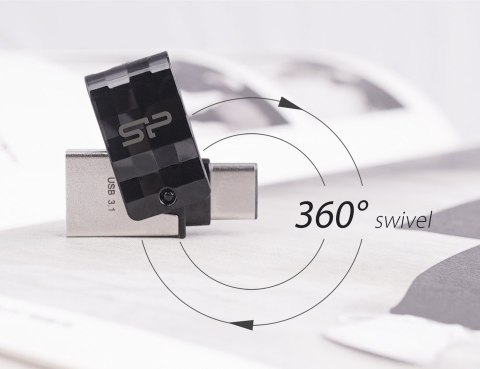 Pendrive Silicon Power Mobile C31 32GB USB 3.2 Typ-A, Typ-C Czarny Pendrive Silicon Power Mobile C31 32GB USB 3.2 Typ-A, Typ-C Czarny